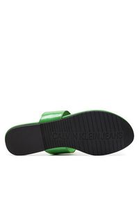 Calvin Klein Jeans Japonki Flat Sandal Slide Toepost Mg Met YW0YW01342 Zielony. Kolor: zielony