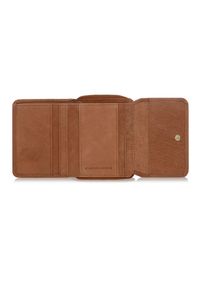 Ochnik - Brązowy skórzany portfel damski z nitami. Kolor: brązowy. Materiał: skóra #4