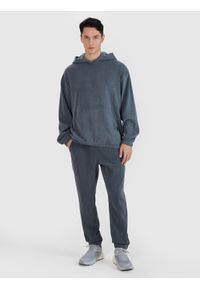 4f - 4F Spodnie dresowe joggery męskie - szare XXL. Kolor: szary. Materiał: dresówka