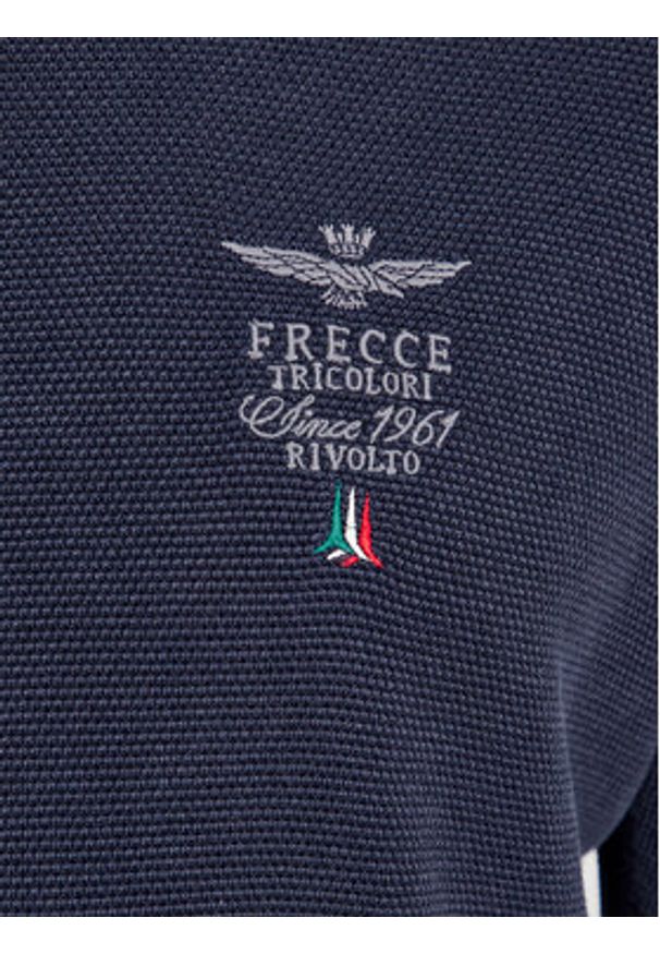 Aeronautica Militare Sweter 232MA1394L463 Granatowy Regular Fit. Kolor: niebieski. Materiał: bawełna