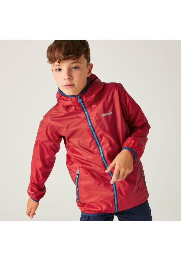 Regatta - Lever II dziecięca wodoodporna turystyczna wodoodporna kurtka. Kolor: czerwony