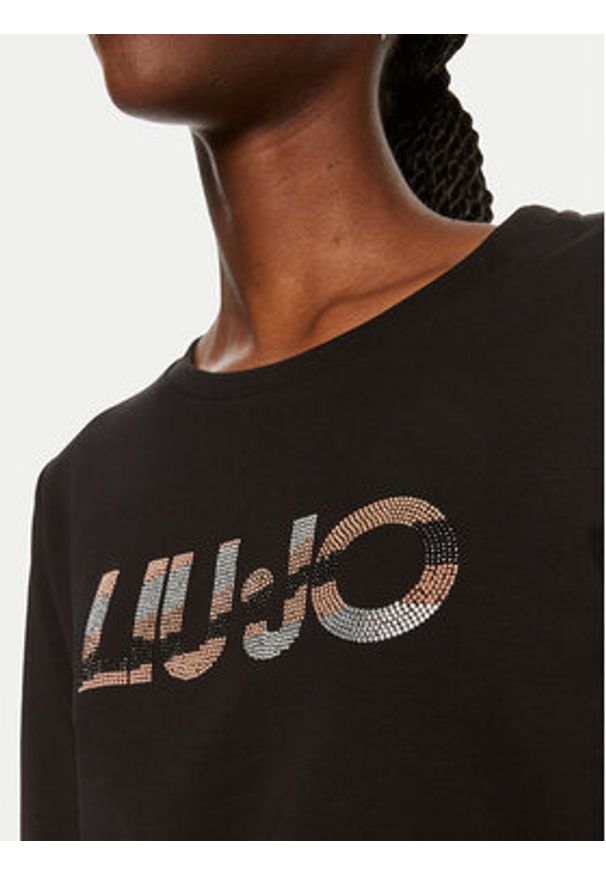 Liu Jo Sport Bluza TF4146 FS090 Czarny Regular Fit. Kolor: czarny. Materiał: bawełna. Styl: sportowy
