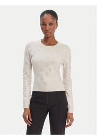Guess Sweter W6RR66 Z3JD2 Beżowy Regular Fit. Kolor: beżowy. Materiał: syntetyk #1
