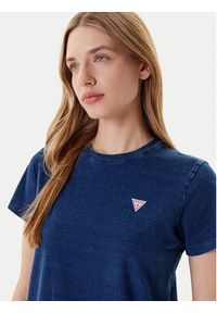 Guess Jeans T-Shirt W5YI22 KCTL1 Granatowy Regular Fit. Kolor: niebieski. Materiał: bawełna