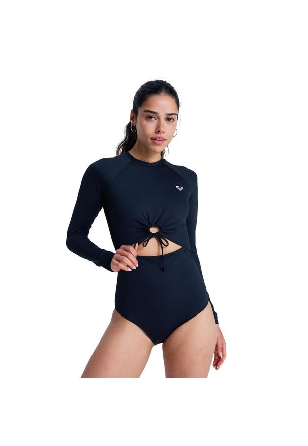 Roxy - Długi rękaw Jednoczęściowy kostium kąpielowy dla Kobiety BEACH ESSENTIAL Czarny. Kolor: szary. Materiał: poliester, elastan, tkanina. Długość: długie. Wzór: haft