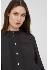 Answear Lab bluzka damska kolor czarny gładka. Okazja: na co dzień. Kolor: czarny. Materiał: tkanina. Długość: krótkie. Wzór: gładki. Styl: wakacyjny #4