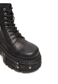 NEW ROCK Botki M-OVERZTANK001-C1 Czarny. Kolor: czarny. Materiał: skóra. Styl: rockowy #4