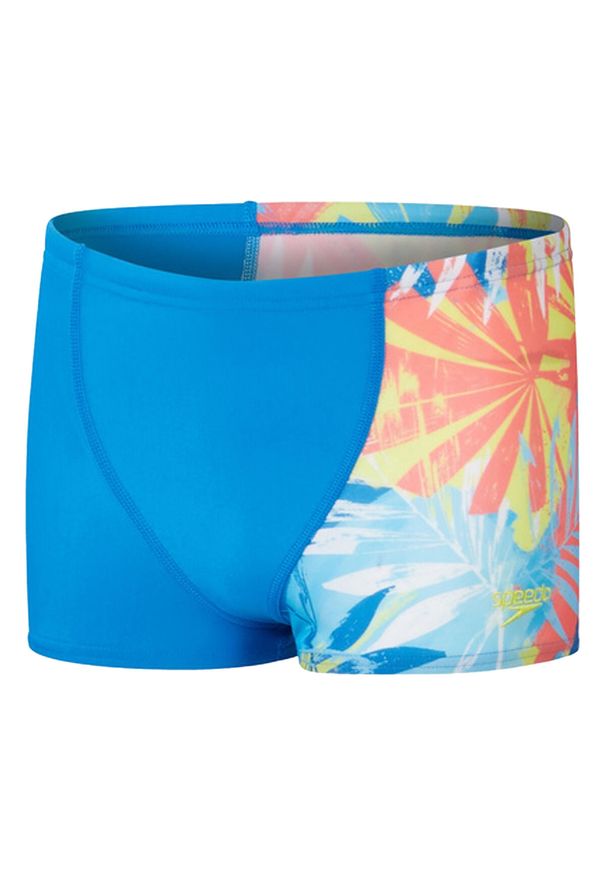 Speedo - Chłopięce Spodenki Kąpielowe Alvr V Z Nadrukiem Cyfrowym. Kolor: czerwony, niebieski, wielokolorowy. Wzór: nadruk