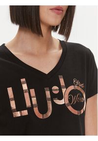 Liu Jo T-Shirt MF3338 JS923 Czarny Regular Fit. Kolor: czarny. Materiał: bawełna