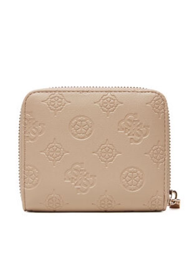 Guess Mały Portfel Damski Phoebe Slg SWPD96 65137 Beżowy. Kolor: beżowy. Materiał: skóra