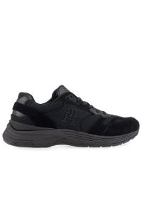 TOMMY HILFIGER - Buty Tommy Hilfiger Modern Prep Bananatex FM0FM04413-BDS - czarne. Kolor: czarny. Materiał: zamsz, materiał, guma. Szerokość cholewki: normalna
