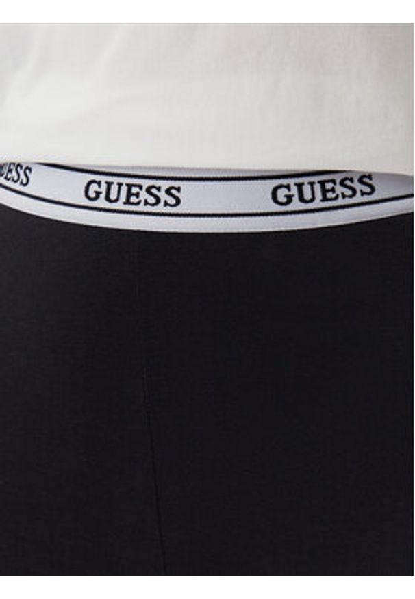 Guess Legginsy V5GB04 KCSA2 Czarny. Kolor: czarny. Materiał: bawełna, syntetyk