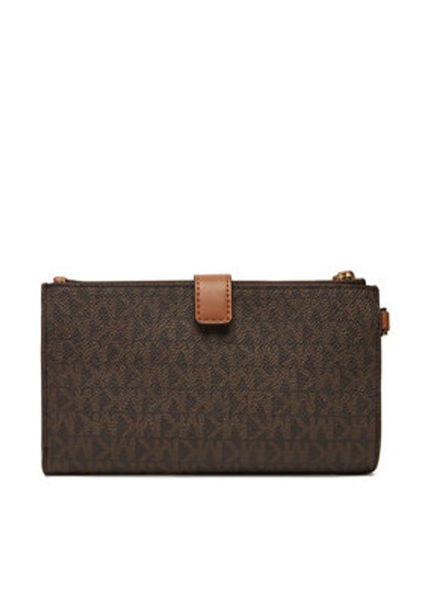 MICHAEL Michael Kors Duży Portfel Damski Jet Set 32F1GJ6W4B Brązowy. Kolor: brązowy. Materiał: skóra