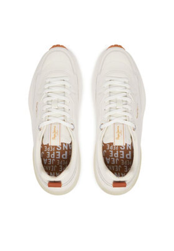 Pepe Jeans Sneakersy PLS60014 Beżowy. Kolor: beżowy. Materiał: skóra