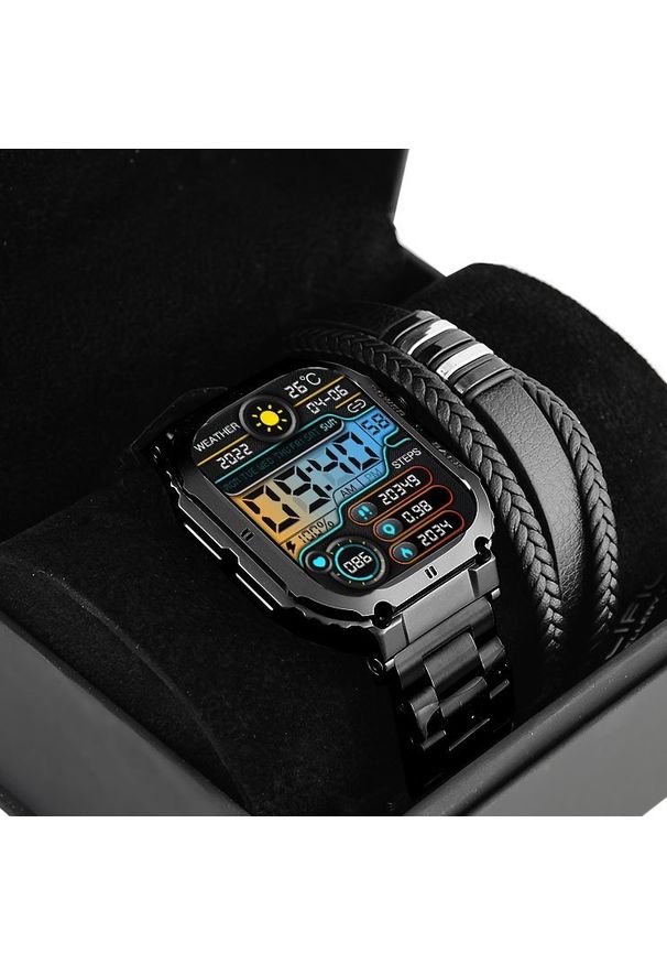 Smartwatch Gravity Zestaw męski zegarek SMARTWATCH GRAVITY LUTON GT6-2 + bransoletka Pacific. Rodzaj zegarka: smartwatch