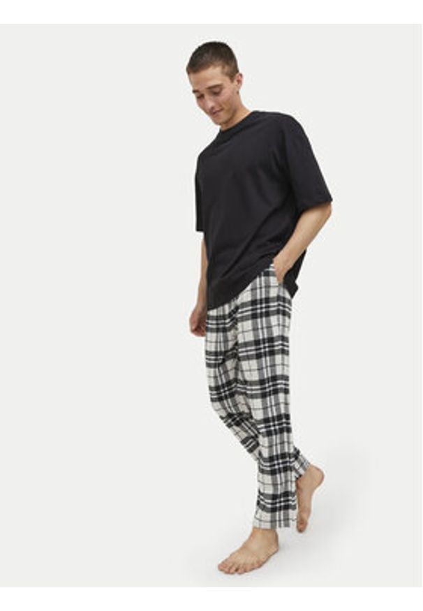 Jack & Jones Spodnie piżamowe Crimon 12182711 Beżowy Regular Fit. Kolor: beżowy. Materiał: bawełna