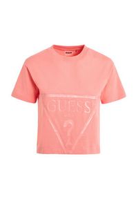 Guess T-Shirt Adele V2YI06 K8HM0 Różowy Regular Fit. Kolor: różowy. Materiał: bawełna #5