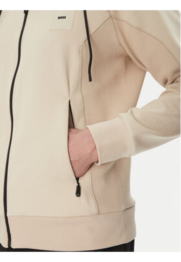 BOSS Bluza Saggy 50537204 Beżowy Regular Fit. Kolor: beżowy. Materiał: bawełna