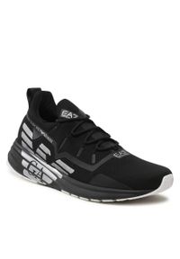 Sneakersy EA7 Emporio Armani X8X130 XK309 M826 Triple Black/Silver. Kolor: czarny. Materiał: materiał #1