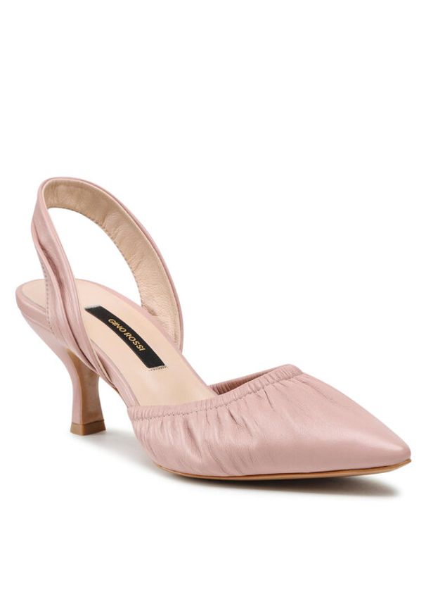 Gino Rossi Sandały LB-601 Różowy. Kolor: różowy. Materiał: skóra