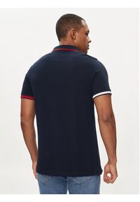 Tommy Jeans Polo Flag DM0DM12963 Granatowy Regular Fit. Typ kołnierza: polo. Kolor: niebieski. Materiał: bawełna