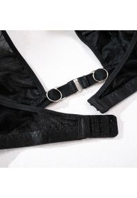 Intica - Biustonosz skrzyżowany z regulowanymi paskami komplet bielizny Jeanine. Kolor: czarny. Materiał: materiał, skóra #10