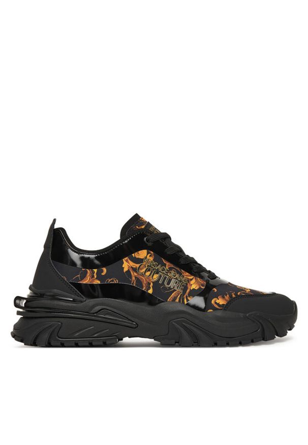 Versace Jeans Couture Sneakersy 79YA3SIB ZSC90 Czarny. Kolor: czarny. Materiał: materiał