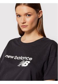 New Balance T-Shirt WT03805 Czarny Relaxed Fit. Kolor: czarny. Materiał: syntetyk