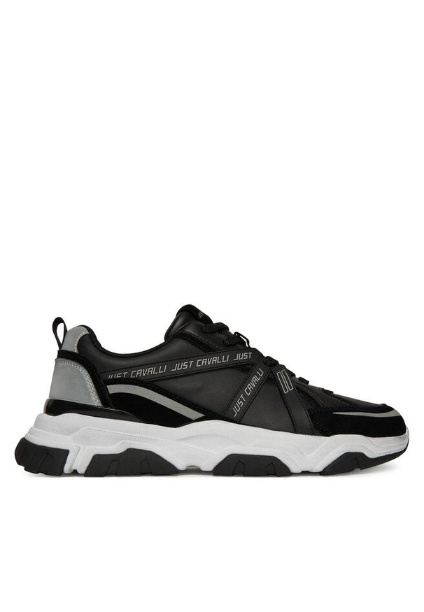 Sneakersy Just Cavalli. Kolor: czarny