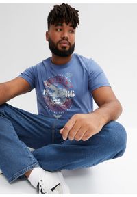 bonprix - T-shirt z czystej bawełny organicznej. Kolor: niebieski. Materiał: bawełna #1