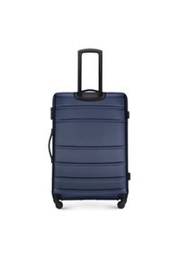 Wittchen - Duża walizka z ABS-u żłobiona granatowa. Kolor: niebieski. Materiał: guma. Styl: klasyczny #6