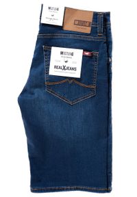 Mustang - SPODENKI MUSTANG Chicago Short DENIM BLUE 1008363 5000 682. Materiał: denim #4