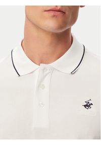 Beverly Hills Polo Club Polo P-SS26M-P42561 Biały Regular Fit. Typ kołnierza: polo. Kolor: biały. Materiał: bawełna #5