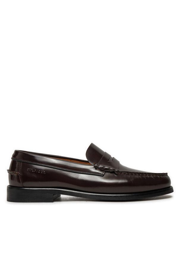 TOMMY HILFIGER - Tommy Hilfiger Mokasyny FM0FM05362 Brązowy. Kolor: brązowy. Materiał: lakier, skóra