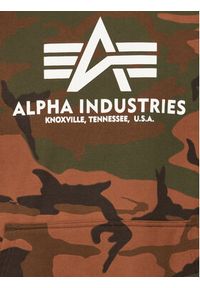 Alpha Industries Bluza Basic 178312C Brązowy Regular Fit. Kolor: brązowy. Materiał: bawełna