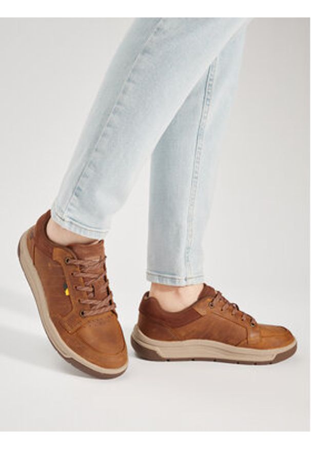 CAT Footwear Sneakersy Apa Cush P725847 Brązowy. Kolor: brązowy. Materiał: skóra