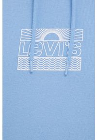 Levi's® - Levi's Bluza bawełniana męska z kapturem gładka. Okazja: na spotkanie biznesowe, na co dzień. Typ kołnierza: kaptur. Kolor: niebieski. Materiał: bawełna. Wzór: gładki. Styl: casual, biznesowy #3