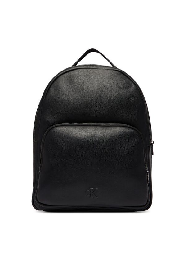 Calvin Klein Plecak Webbing Strap Round Backpack LV04D3282G Czarny. Kolor: czarny. Materiał: skóra