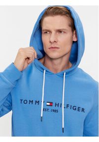 TOMMY HILFIGER - Tommy Hilfiger Bluza Logo MW0MW11599 Niebieski Regular Fit. Kolor: niebieski. Materiał: bawełna