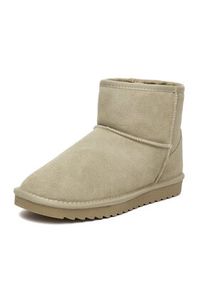 DeeZee Śniegowce DZ-79 Khaki. Kolor: brązowy. Materiał: zamsz, skóra #5