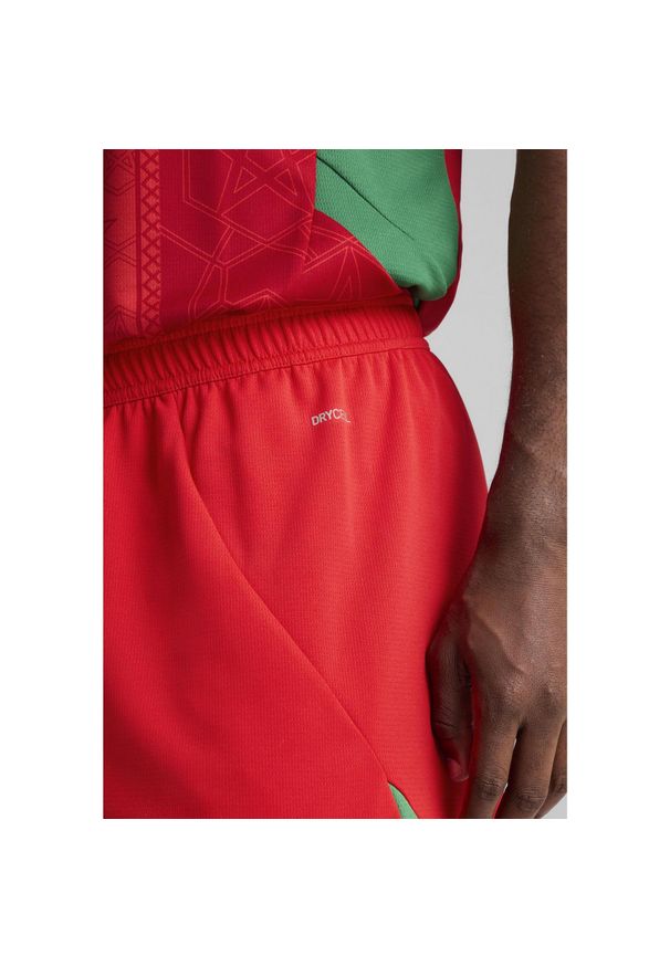 Puma - Męskie szorty Maroko 2025 PUMA Red Archive Green. Kolor: zielony, czerwony, wielokolorowy