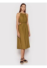 Sisley Sukienka letnia 4JOZLV00U Brązowy Regular Fit. Kolor: brązowy. Materiał: bawełna. Sezon: lato #4