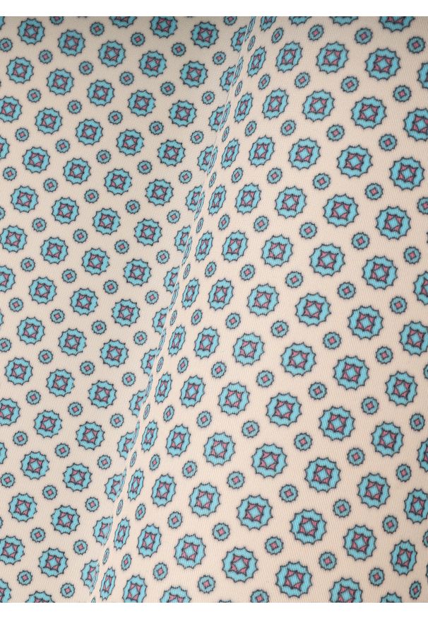 Pako Lorente - PAKO LORENTE – Beżowa poszetka w mikrowzór. Kolor: beżowy. Materiał: poliester