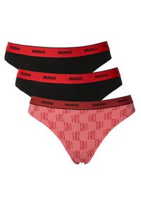 Hugo - HUGO Komplet stringów 50545703 Kolorowy. Materiał: bawełna. Wzór: kolorowy #6