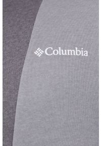 columbia - Columbia bluza męska kolor szary z kapturem melanżowa. Okazja: na co dzień. Typ kołnierza: kaptur. Kolor: szary. Materiał: dzianina. Wzór: melanż. Styl: casual