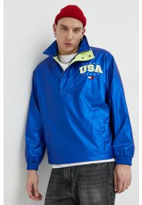 Tommy Jeans kurtka męska kolor niebieski przejściowa oversize. Kolor: niebieski. Materiał: materiał. Długość: krótkie #4