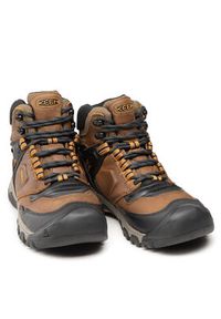 keen - Keen Trekkingi Ridge Flex Mid Wp M 1025666 Brązowy. Kolor: brązowy. Materiał: skóra. Sport: turystyka piesza