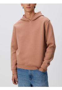 Reserved - Bluza regular z kapturem - kremowy. Typ kołnierza: kaptur. Kolor: kremowy. Materiał: dzianina. Wzór: gładki