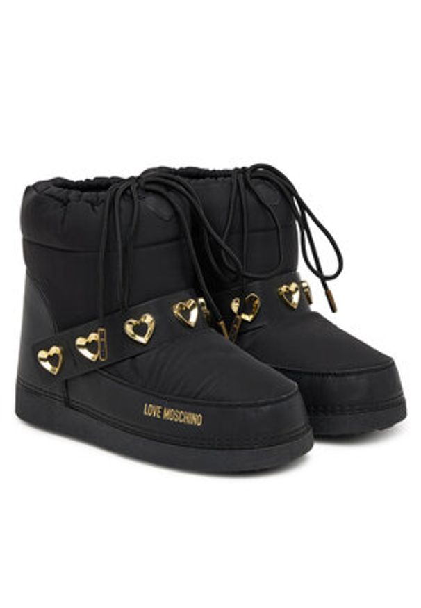 Love Moschino - LOVE MOSCHINO Śniegowce JA24182G0NISD00A Czarny. Kolor: czarny. Materiał: materiał