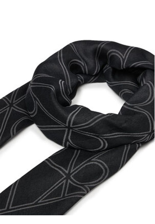 Calvin Klein Chusta Emblem Aop Contrast Lw Square Sc LV04F8077G Czarny. Kolor: czarny. Materiał: materiał